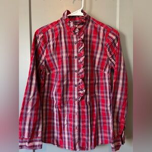 GAP Red Plaid Button Down Shirt